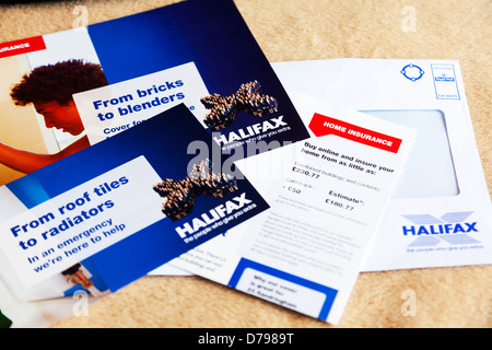 Halifax home insurance quote in post letter form estimate Stock Photo