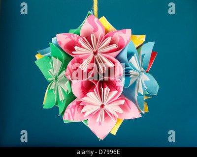 Origami flower ball Stock Photo