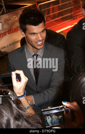 Taylor Lautner the French Premiere of 'Abduction' held at The Gaumont Marigan Theatre - arrivals Paris, France - 27.09.11 Stock Photo