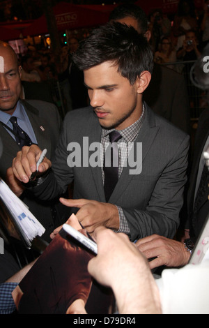 Taylor Lautner the French Premiere of 'Abduction' held at The Gaumont Marigan Theatre - arrivals Paris, France - 27.09.11 Stock Photo