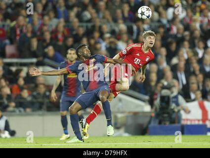 Barcelona, Spain. 1st May 2013. Thomas Mueller Mueller Bayern 25 in duel. Credit:  Action Plus Sports Images / Alamy Live News Stock Photo