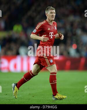 Barcelona, Spain. 1st May 2013.  Champions League Semi-finals seond leg.  FC Barcelona versus Bayern Munich Bastian Schweinsteiger FC Bayern Munich. Credit:  Action Plus Sports Images / Alamy Live News Stock Photo