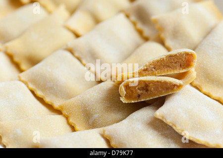 Italy, Lombardy, Mantua, Tortelli di Zucca Pumpkin Stock Photo