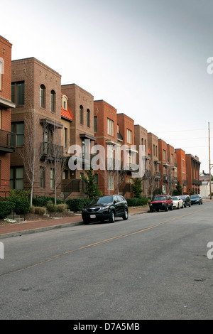 A view of modern residential buildings in the Germantown area of Nashville, in Tennessee Stock Photo