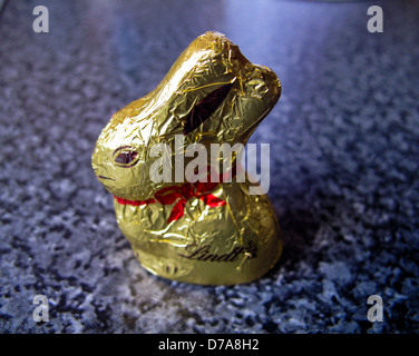 Lindt chocolate Easter Bunny Stock Photo