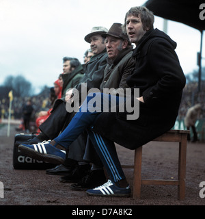 sports, football, Bundesliga, 1973/1974, Stadium at the Castroper Strasse in Bochum, VfL Bochum versus 1. FC Cologne 0:2, Heinz Hoeher, coach of VfL Bochum Stock Photo