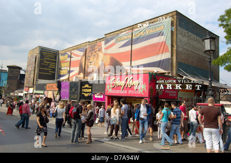 Crowds on Camden High Street in London, England Stock Photo