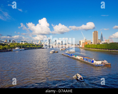 City of London from Waterloo Bridge Stock Photo