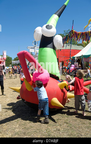 the kids field at Glastonbury music festival Stock Photo