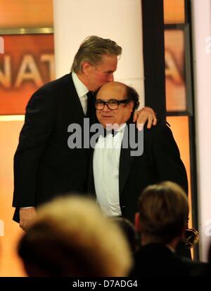 Michael Douglas (l) and Danny DeVito (r) at the Golden Camera 2010 awarding ceremony in Berlin on the 30th of January in 2010. Stock Photo