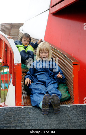 Quirky acts and people at the Glastonbury festival in Summer. Stock Photo