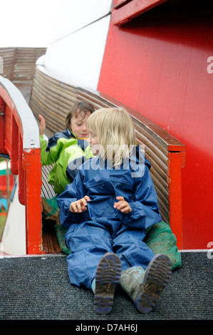 Quirky acts and people at the Glastonbury festival in Summer. Stock Photo