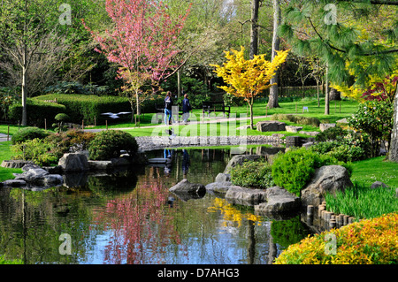 A view of Kyoto Japanese garden in Holland Park. London, UK. Stock Photo