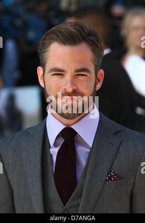 London, UK, 2nd May, 2013: Chris Pine attends the UK Premiere of 'Star Trek Into Darkness' at The Empire Cinema Stock Photo