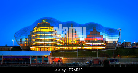 The Sage Gateshead is a centre for musical education, performance and conferences, located in Gateshead on the south bank Stock Photo
