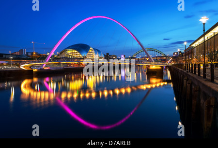 The Gateshead Millennium Bridge Stock Photo