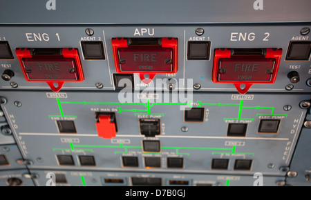 Airbus A320 Instrument Panel Stock Photo