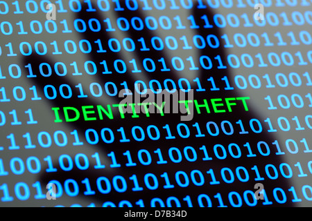 Identity theft online Stock Photo