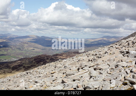 The mountain Cadair Idris in Snowdonia National Park, Gwynedd, Wales, April 2013 Stock Photo