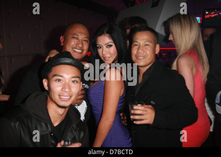 Kim Lee from 'The Hangover 2' celebrates with friends at Splash Bar Sacramento, California - 04.06.11 Stock Photo