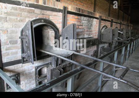 Ovens in the Crematorium of Majdanek death camp in Poland Stock Photo
