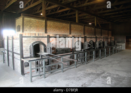 Ovens in the Crematorium of Majdanek death camp in Poland Stock Photo