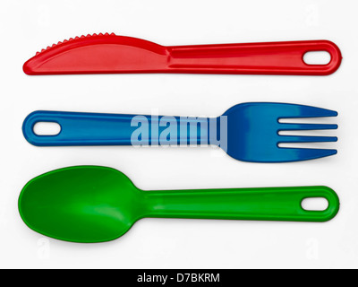 Plastic Cutlery 02 - Multi-Colour Stock Photo