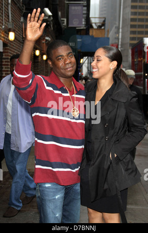 Tracy Morgan, Tanisha Hill 'The Late Show with David Letterman' at the Ed Sullivan Theater - Departures New York City, USA - Stock Photo