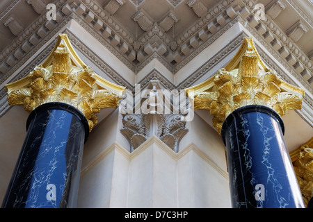 Columns Plated in Gold Stock Photo