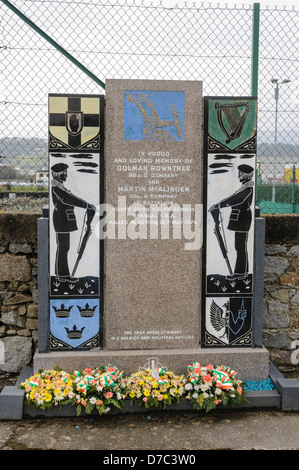 Memorial to IRA volunteers colman Rowntree and Martin McAlinden in St Mary's Church Graveyard, Newry Stock Photo