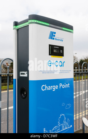 Northern Ireland electricity E car charge point Belfast Northern Stock