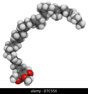 Coenzyme Q10 (ubiquinone) molecule, chemical structure. Stock Photo