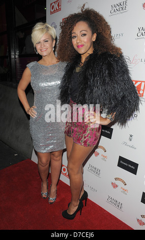 Kerry Katona and Danielle Brown. OK! Magazine Christmas Party - Arrivals. London, England - 29.11.11 Stock Photo