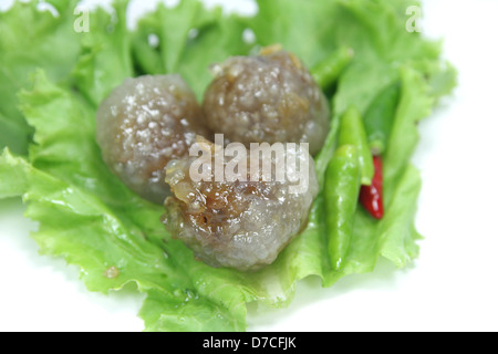 Thai Tapioca Pearl Dumplings (Saku Sai) Stock Photo