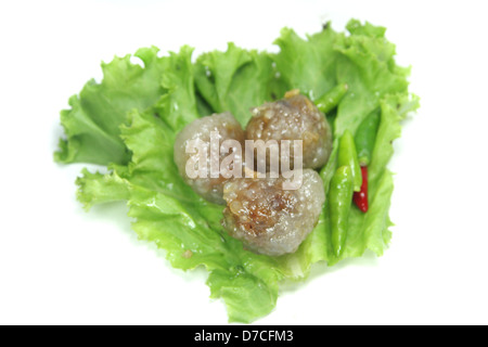 Thai Tapioca Pearl Dumplings (Saku Sai) Stock Photo