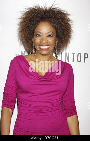 Adriane Lenox Opening night of the Broadway play 'The Mountaintop' at the Bernard B Jacobs Theatre - Arrivals. New York City, Stock Photo