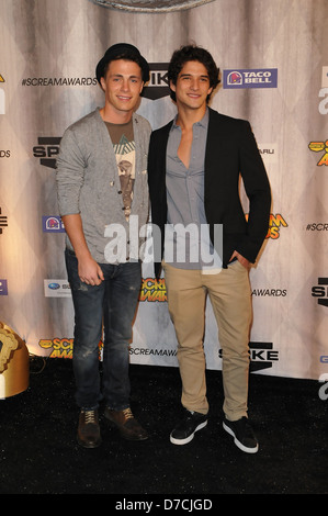 Colton Haynes and Tyler Posey Spike TV's Scream 2011 Awards at Universal Studios - Arrivals Universal City, California - Stock Photo