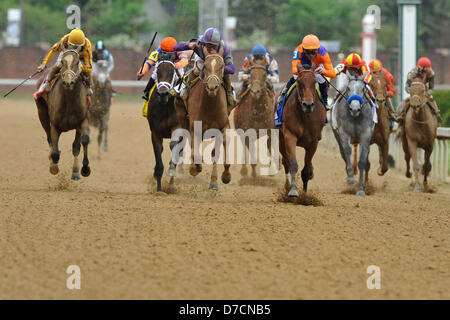 Louisville, Kentucky, USA. 3rd May 2013. Mike Smith aboard Princess of Sylmar wins The 139th Kentucky Oaks Stakes on Kentucky Oaks Day at Churchill Downs in Louisville, KY on 05/03/13. (Credit Image: Credit:  Ryan Lasek/Eclipse/ZUMAPRESS.com/Alamy Live News) Stock Photo