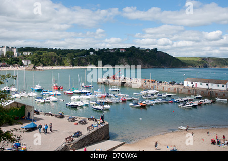 The harbour in Tenby, Wales. Stock Photo