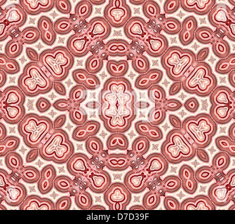 Repeated symmetrical pattern made from image of ocean jasper Stock Photo