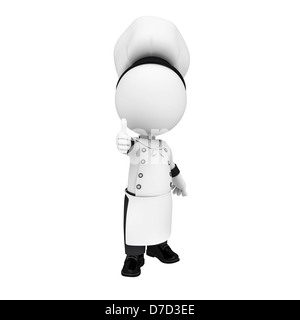 3d white people as chef Stock Photo