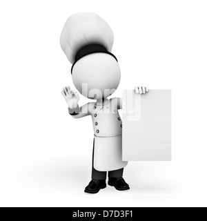 3d white people as chef Stock Photo