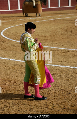 MADRID, SPAIN-OCTOBER 17:The banderillero is a torero who point a barbed  banderillas colorful sticks which are placed in the top of the bull's  should Stock Photo - Alamy