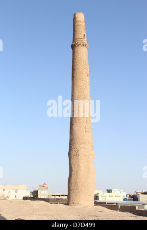 Historical minarets in Herat was built In the reign of Shahrukh Mirza in 1438 Stock Photo