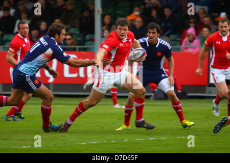 Glasgow, Scotland, UK. 4th May 2013. during the Glasgow Emirates Airline Glasgow 7s from Scotstoun. France 14 Wales 22 Credit: © ALAN OLIVER / Alamy Live News  Stock Photo