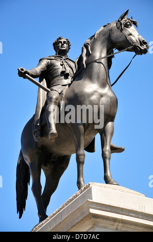 London, England, UK. Statue (1843: Sir Francis Chantrey) of King George IV (1762-1830) in Trafalgar Square. Stock Photo