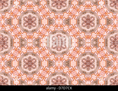 Repeated symmetrical pattern made from image of ocean jasper Stock Photo