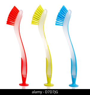 Colour dish washing brushes Stock Photo