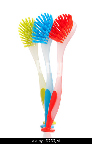 Colour dish washing brushes Stock Photo