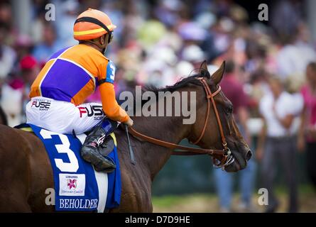 Louisville, Kentucky, USA. 3rd May 2013. Beholder with Garrett Gomez up after the Kentucky Oaks at Churchill Downs in Louisville, KY on May 03, 2013. (Credit Image: Credit:  Alex Evers/Eclipse/ZUMAPRESS.com/Alamy Live News) Stock Photo